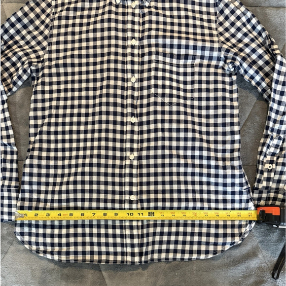 J.Crew Re-Imagined Women's Button Down Shirt Black White Plaid Long Sleeve Sz 8 - Picture 3 of 11